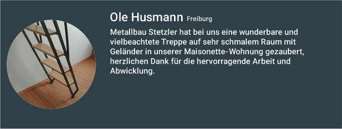 Rezension Husmann Metallbau Stetzler